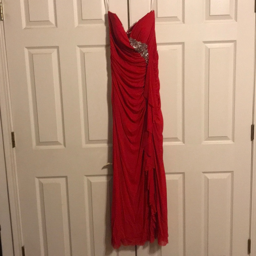 Red and Silver Formal Dress
